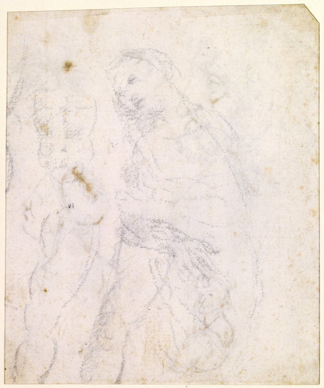 Estudo de uma Madonna [verso] de Leonardo da Vinci