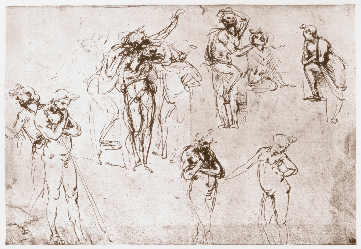 A Adoração dos Reis, c1481 de Leonardo da Vinci