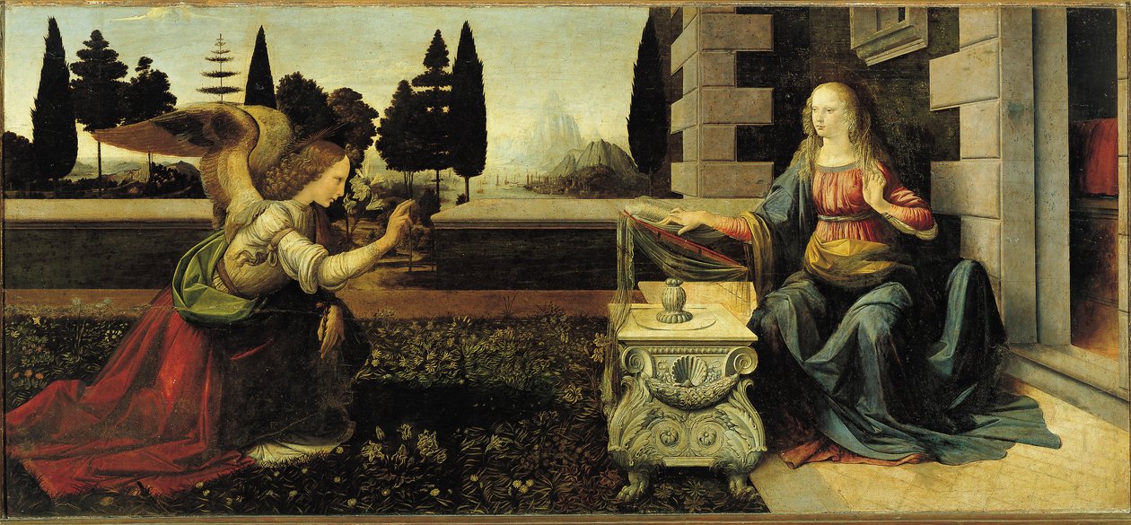 A Anunciação de Leonardo da Vinci