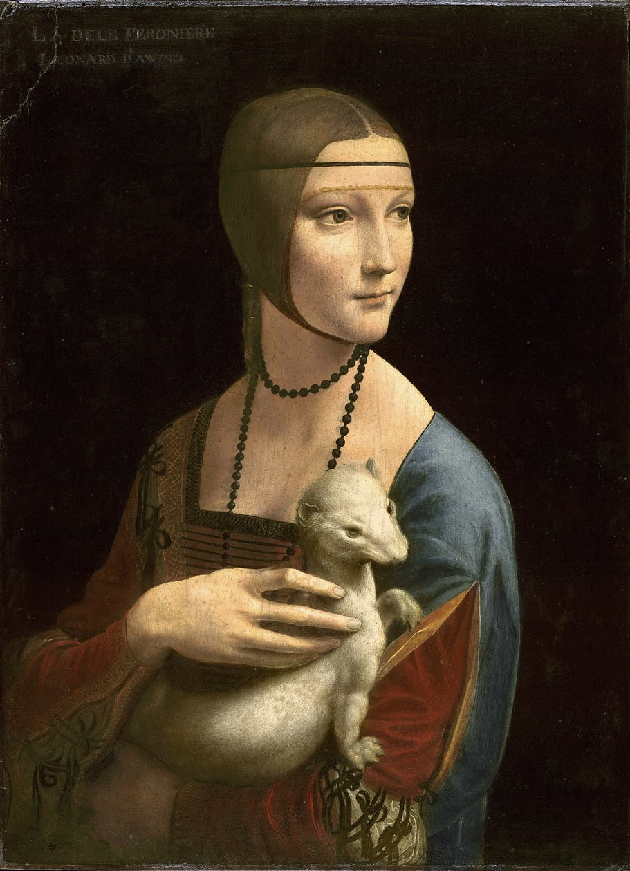 A Senhora com o Ermine (Cecilia Gallerani) de Leonardo da Vinci