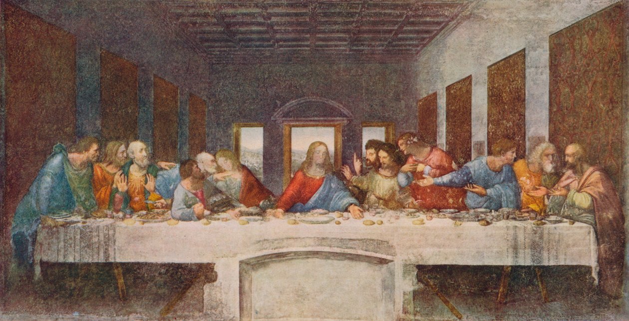 A Última Ceia, 1494-1498 de Leonardo da Vinci