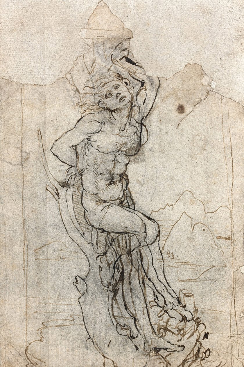 O Martírio de São Sebastião, entre 1482 e 1485. de Leonardo da Vinci