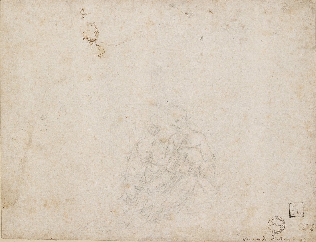 A Virgem e o Menino adorados, 1472-1519 de Leonardo da Vinci