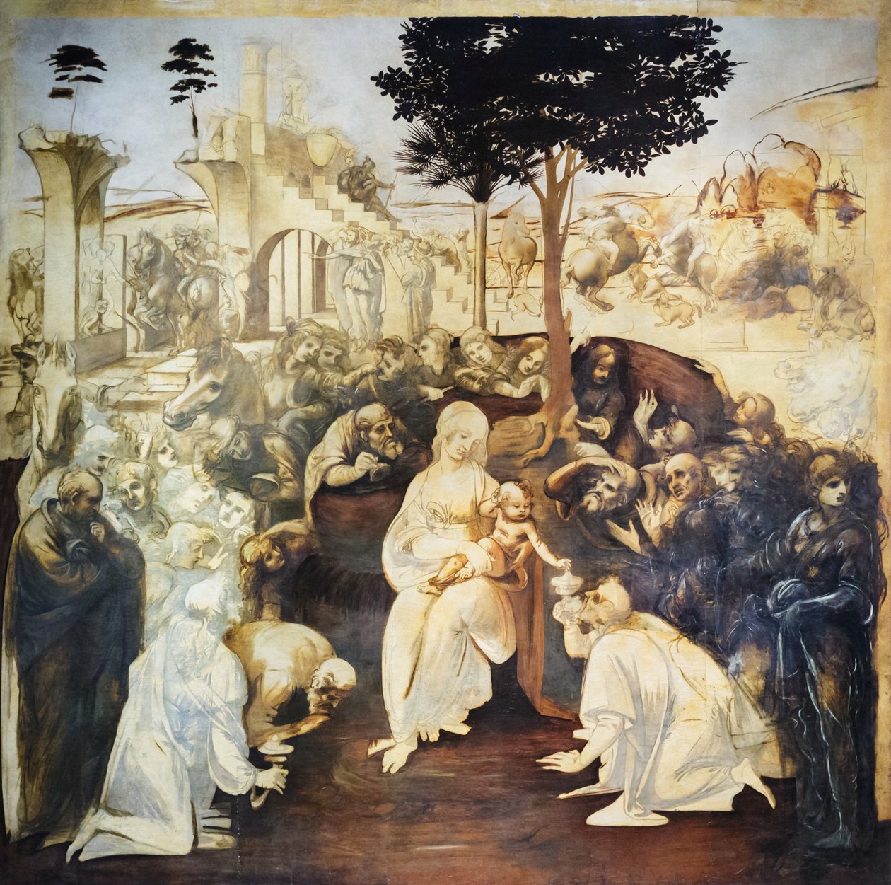 A adoração dos Magos de Leonardo da Vinci