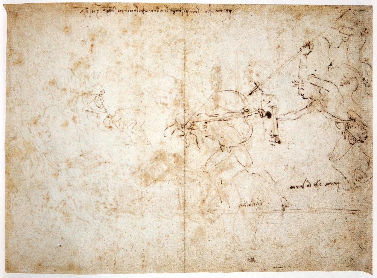 A glória que ataca a inveja de Leonardo da Vinci