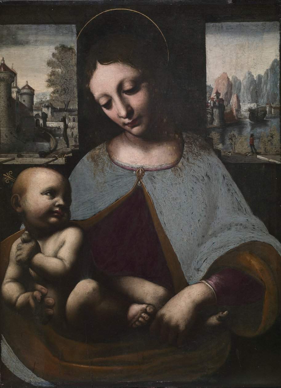 Virgem e Criança, c. 1500. de Leonardo da Vinci