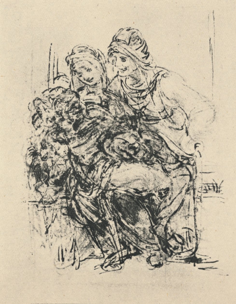 Virgem e criança com Santa Ana, c1480 1945 de Leonardo da Vinci