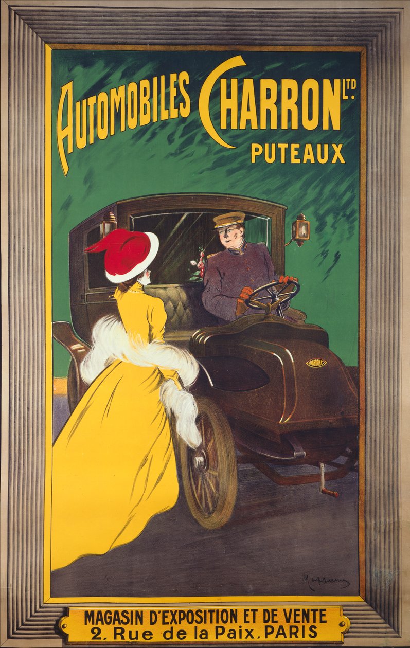 Cartaz publicitário Automóveis Charron na Puteaux de Leonetto Cappiello