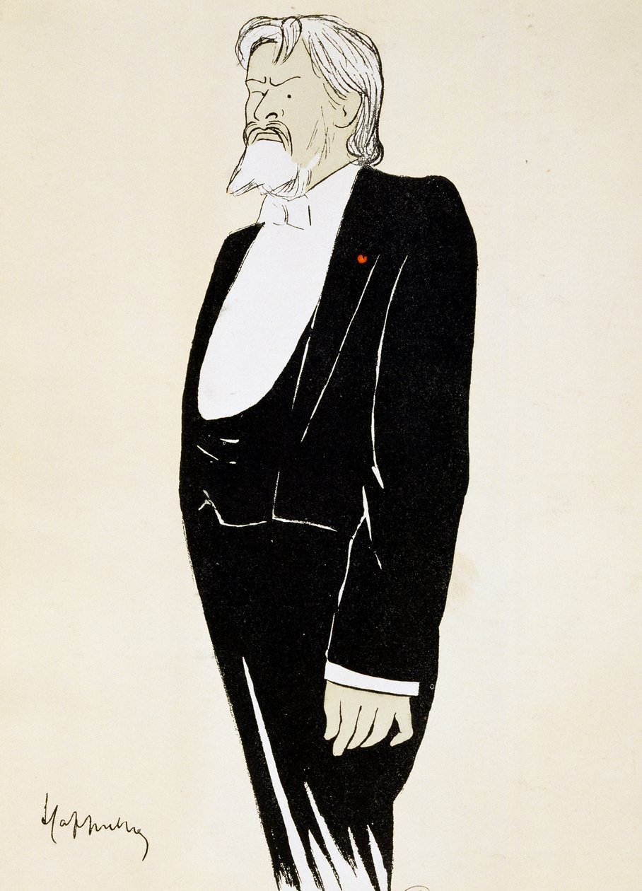Ator Jean Mounet-Sully (1841-1916), caricatura de Leonetto Cappiello (1875-1942) de Leonetto Cappiello