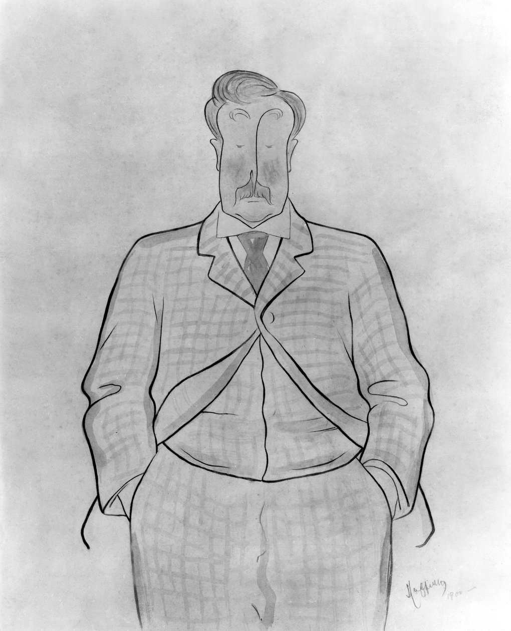Alphonse Allais (1854-1905) jornalista e escritor francês, desenho de Leonetto Cappiello de Leonetto Cappiello
