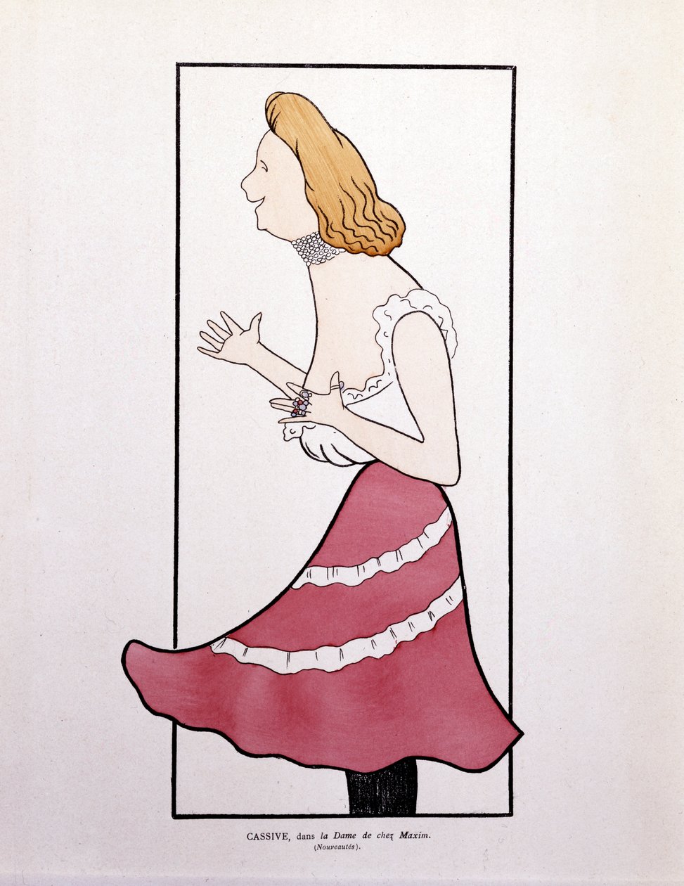Armande Cassive, em "La Dame de Chez Maxim", banda desenhada de Leonetto Cappiello