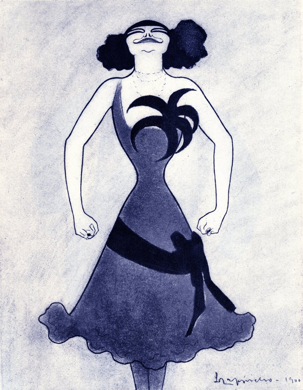 Cartoon da Comediante e Cantora Polar (Emilie Marie Bouchaud) (1874-1939) Desenho de Leonetto Cappiello (1875-1942) 1900 de Leonetto Cappiello