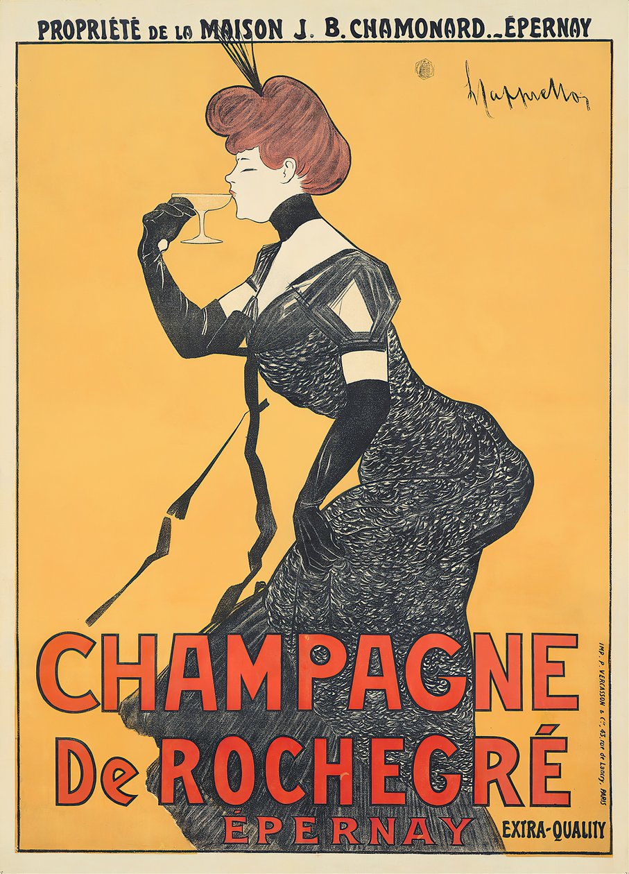 Champanhe de Rochegre, 1900. de Leonetto Cappiello