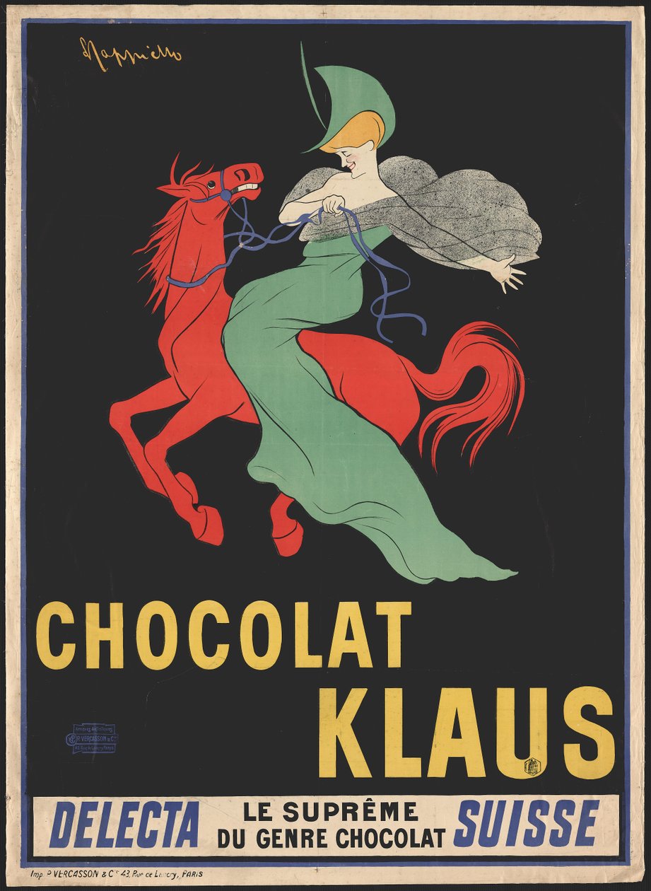 Chocolat Klaus , 1902. de Leonetto Cappiello