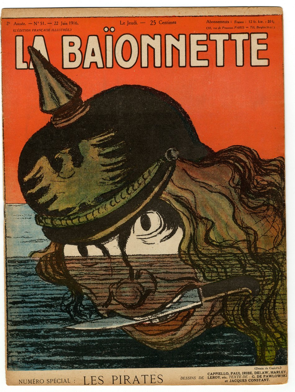Capa de "La Baionnette", Satirical in Colors de Leonetto Cappiello