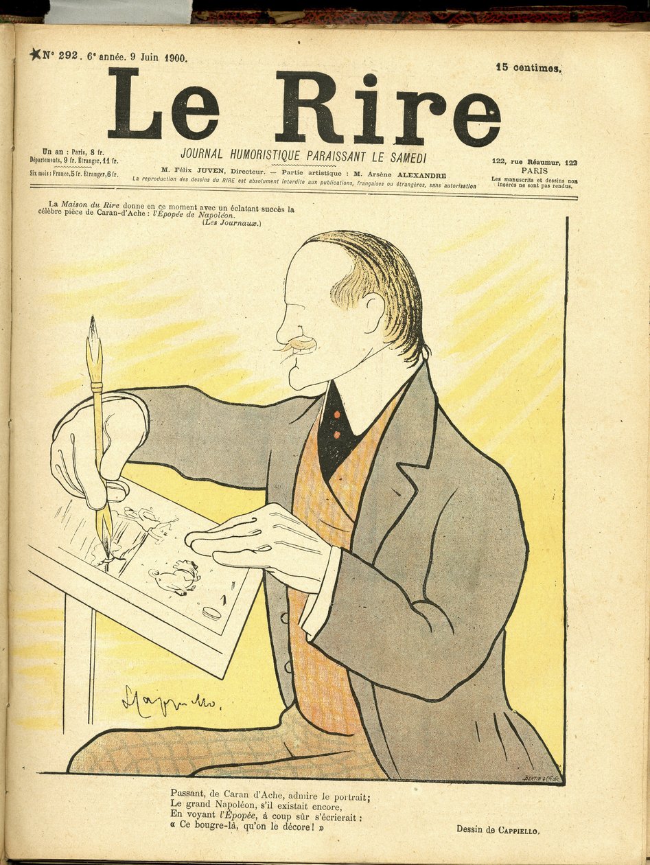 Ilustração de Leonetto Cappiello dit Cappiello (1875-1942) para a Capa de Le Rire de Leonetto Cappiello