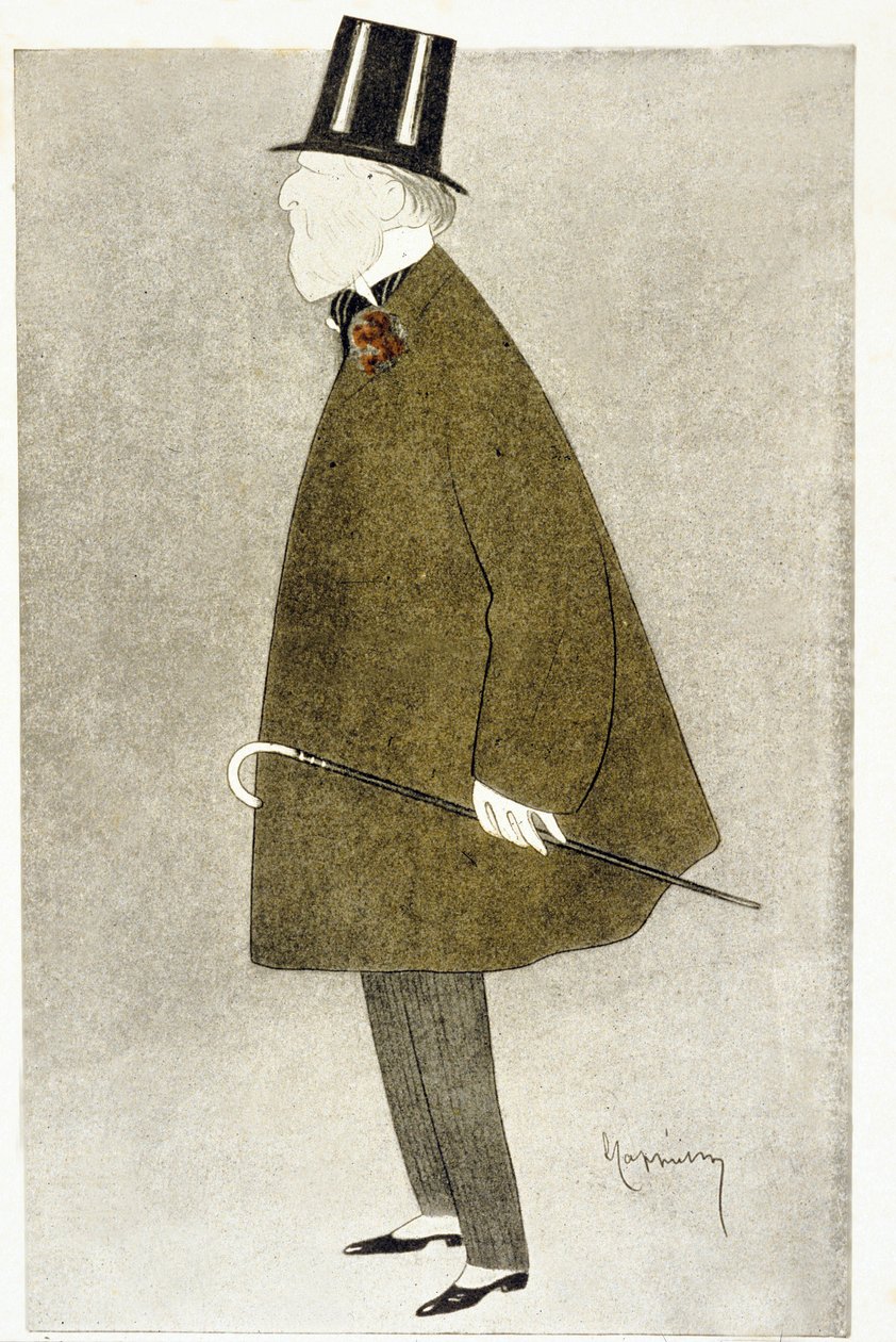 Jacques Doucet (1853-1929), estilista francês, conhecido pelos seus vestidos elegantes, feitos com materiais translúcidos e frágeis, sobrepondo as cores pastéis. de Leonetto Cappiello
