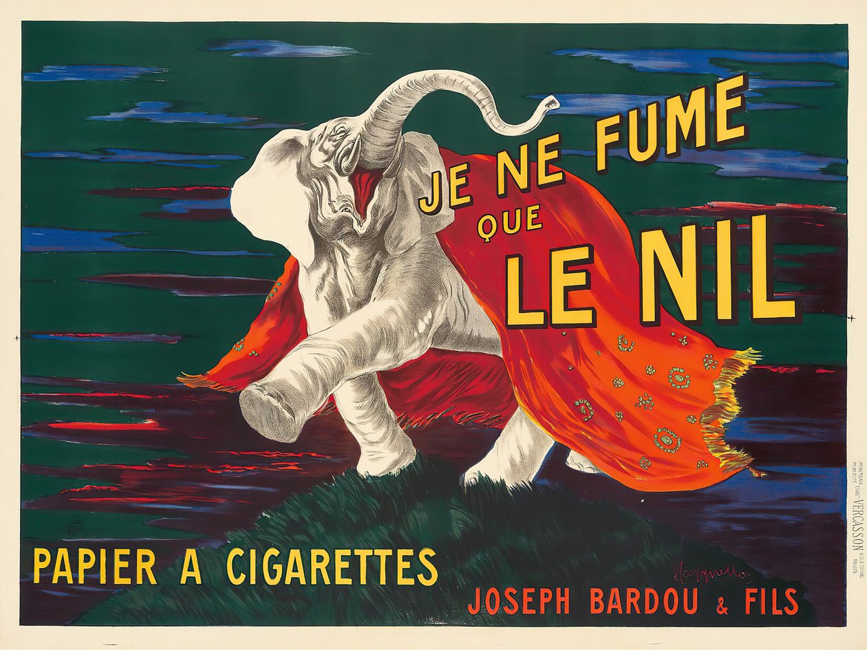 Eu só fumo o Nilo, 1912. de Leonetto Cappiello
