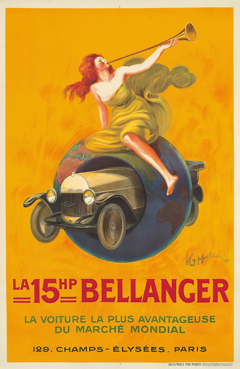 O Bellanger de 15HP, 1921. de Leonetto Cappiello