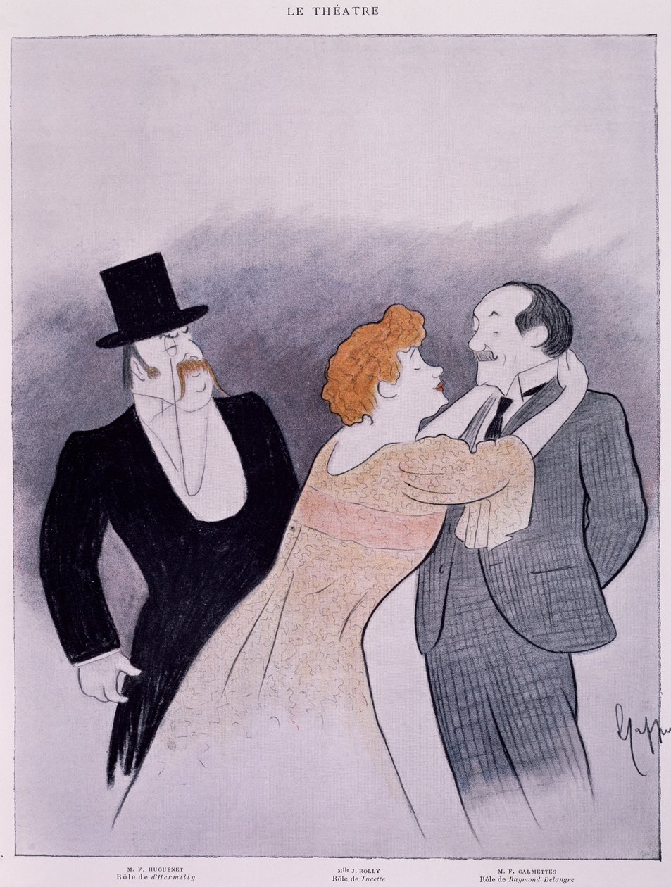 Lucette no Teatro de Ginnasio, de Leonetto Cappiello (1875-1942) de Leonetto Cappiello