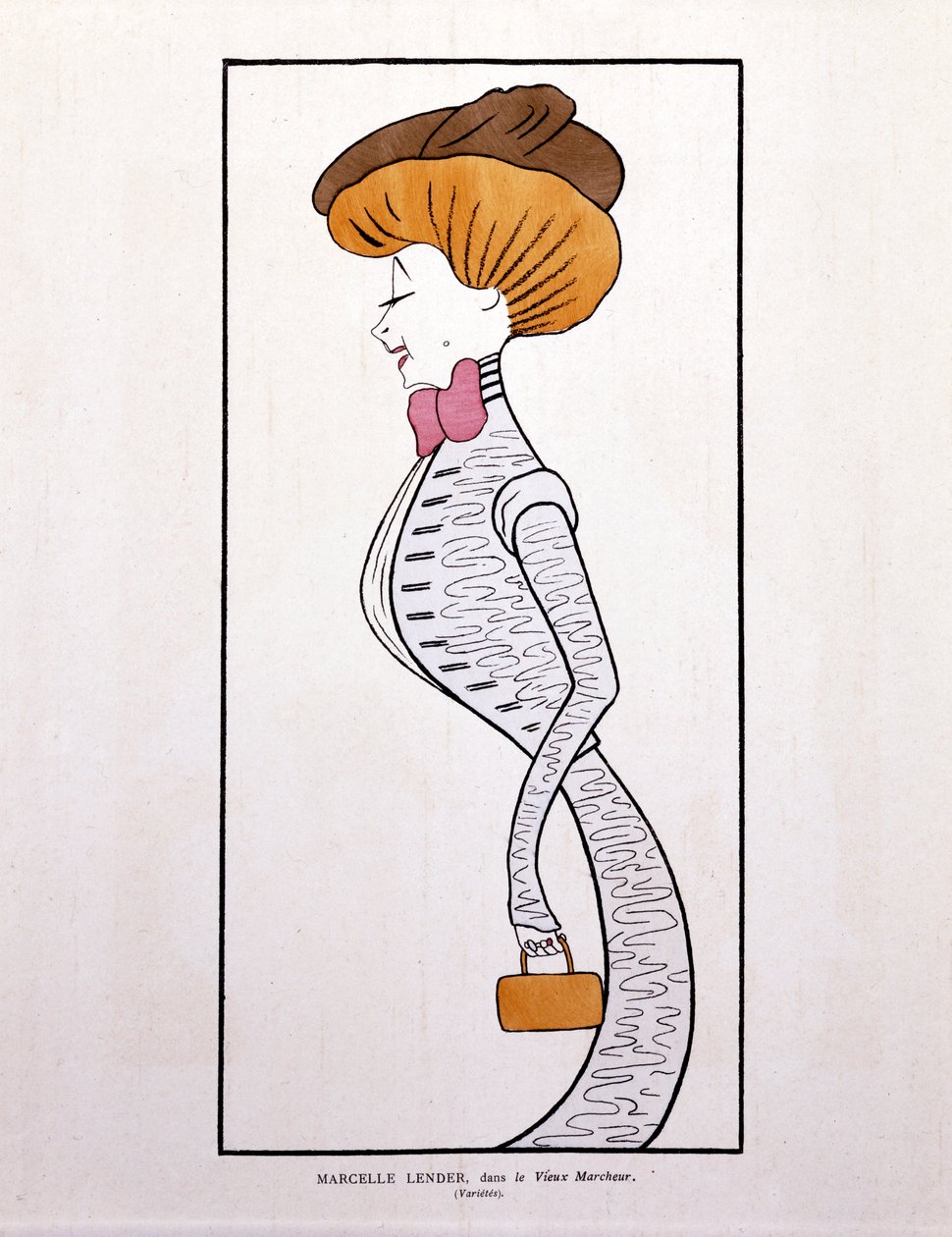 Marcelle Lender, em "Le Vieux Marcheur", banda desenhada de Leonetto Cappiello