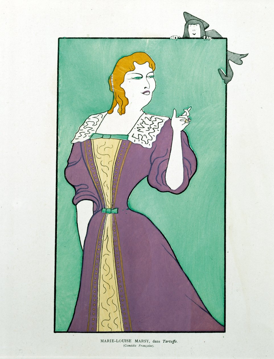 Marie-Louise Marsy em "Tartufo", caricatura de Leonetto Cappiello