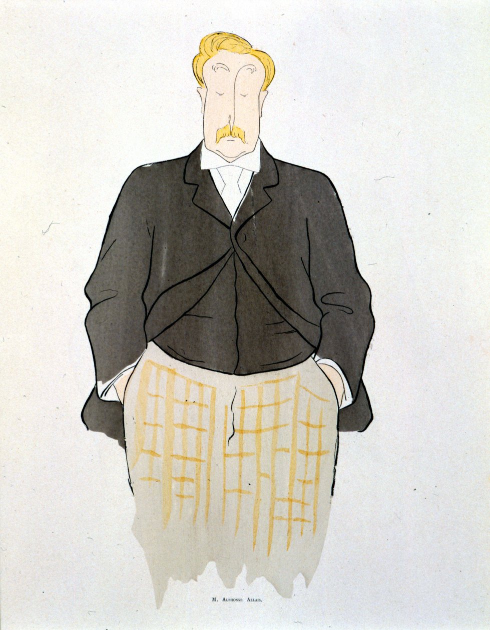 Retrato de Alphonse Allais de Leonetto Cappiello (1875-1942) por volta de 1900. de Leonetto Cappiello