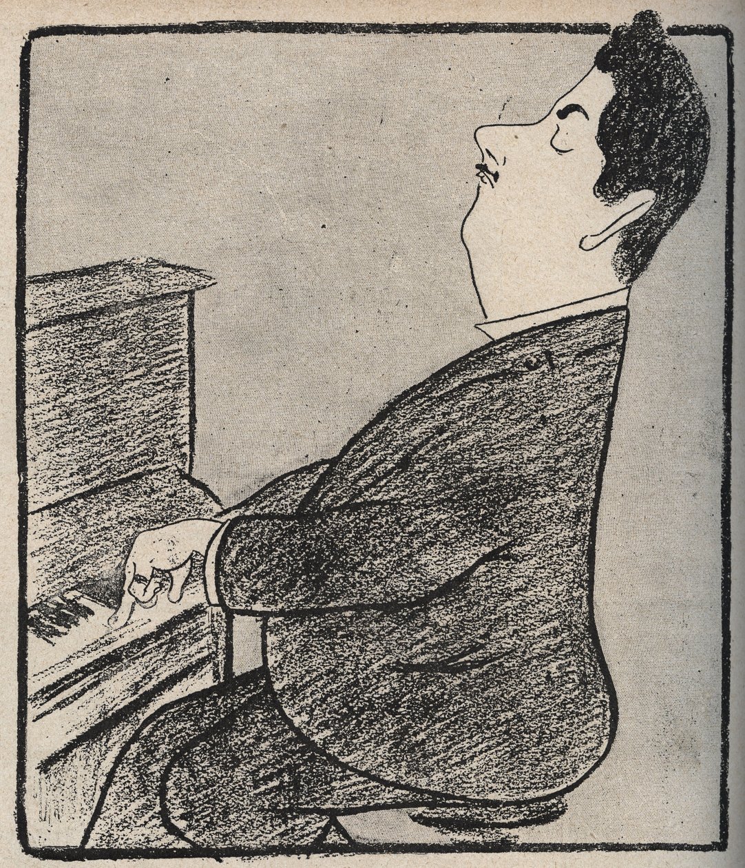 Retrato de Giacomo Puccini (1858-1924), compositor italiano. Desenho animado de Leonetto Cappiello - 1898 de Leonetto Cappiello