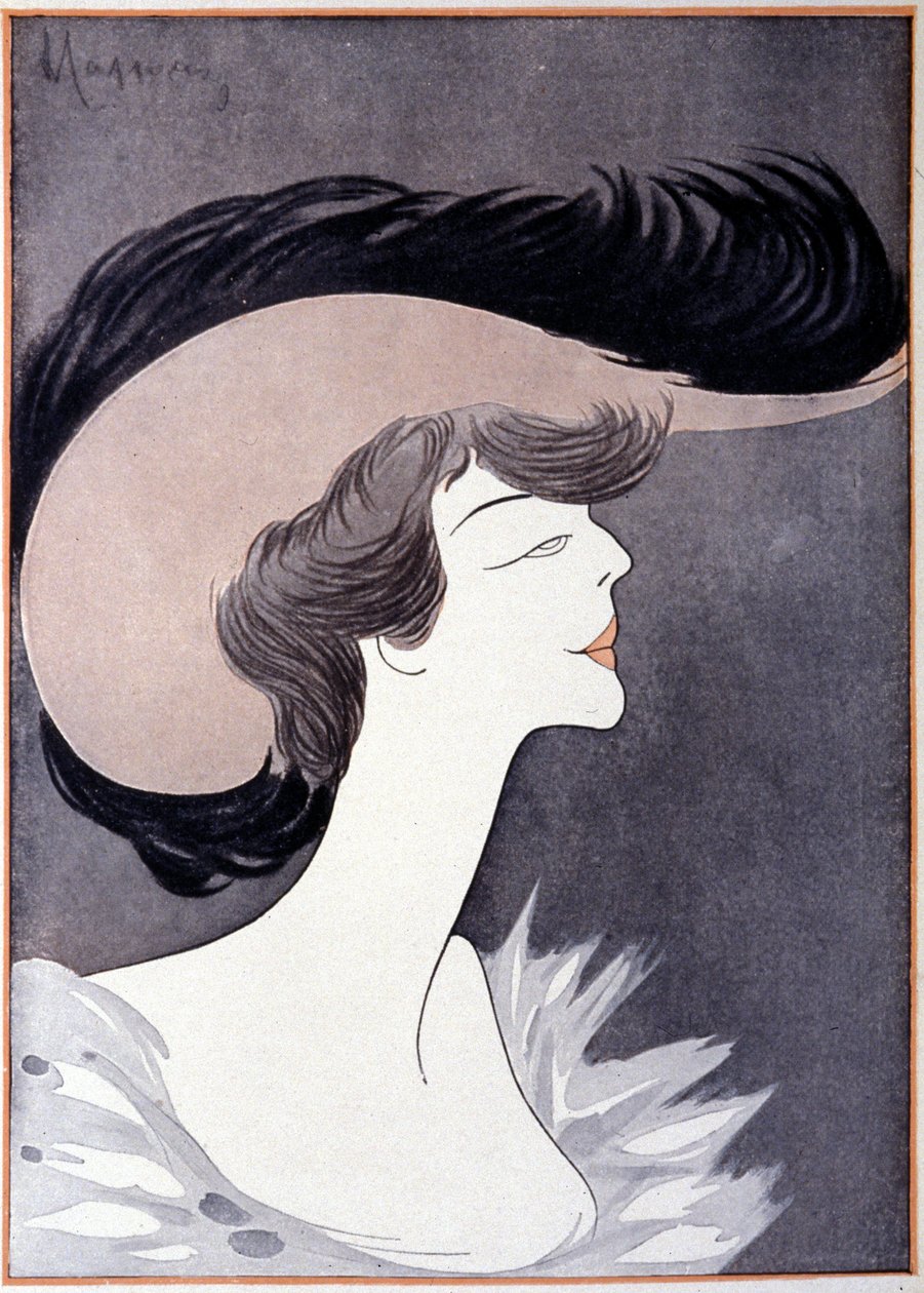 Retrato da Sra. Longworth (Alice Roosevelt Longworth) (1884 - 1980), filha de Theodore Roosevelt. Desenho animado de Leonetto Cappiello. de Leonetto Cappiello