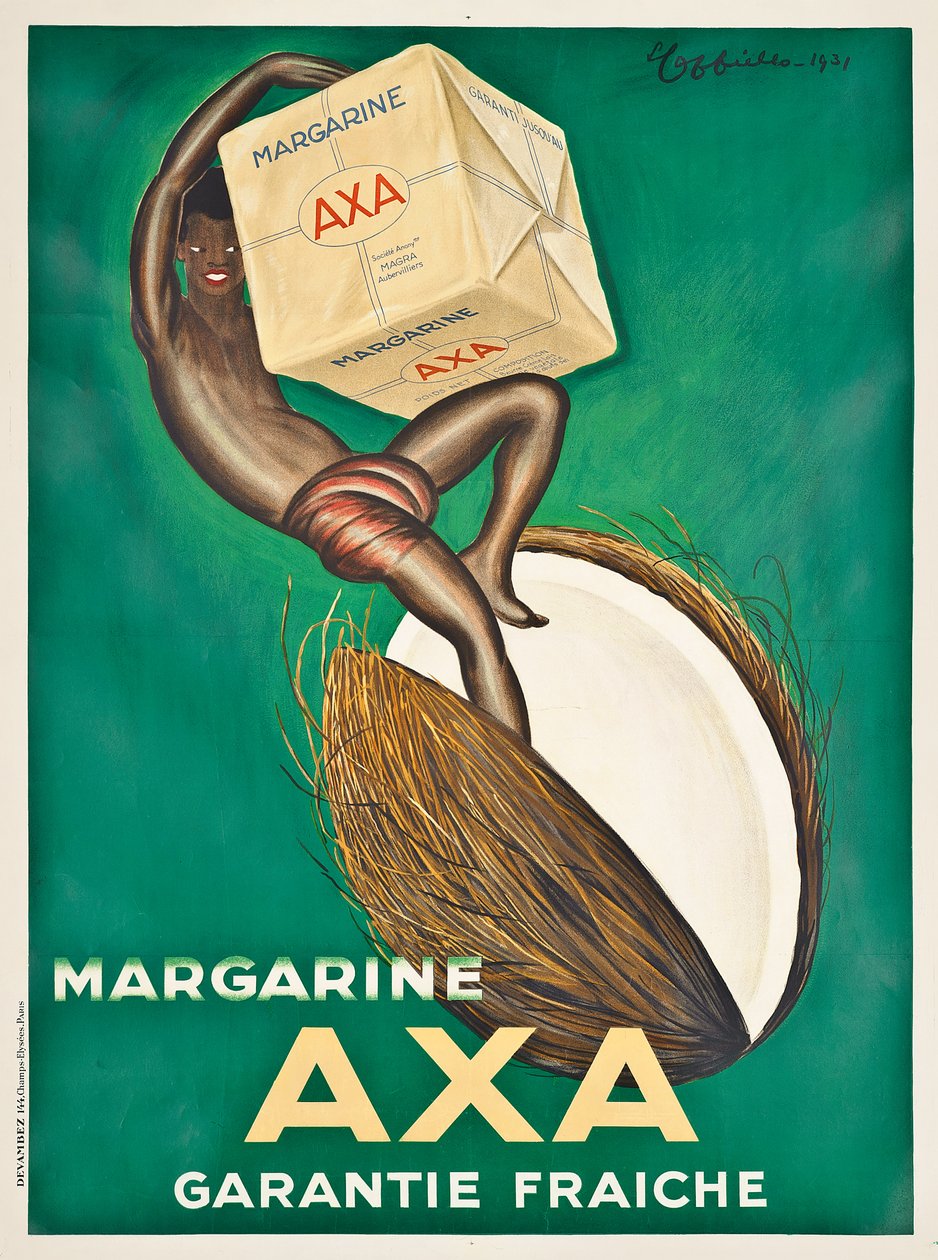 Publicidade em pôsteres Axa margarine, 1931 de Leonetto Cappiello