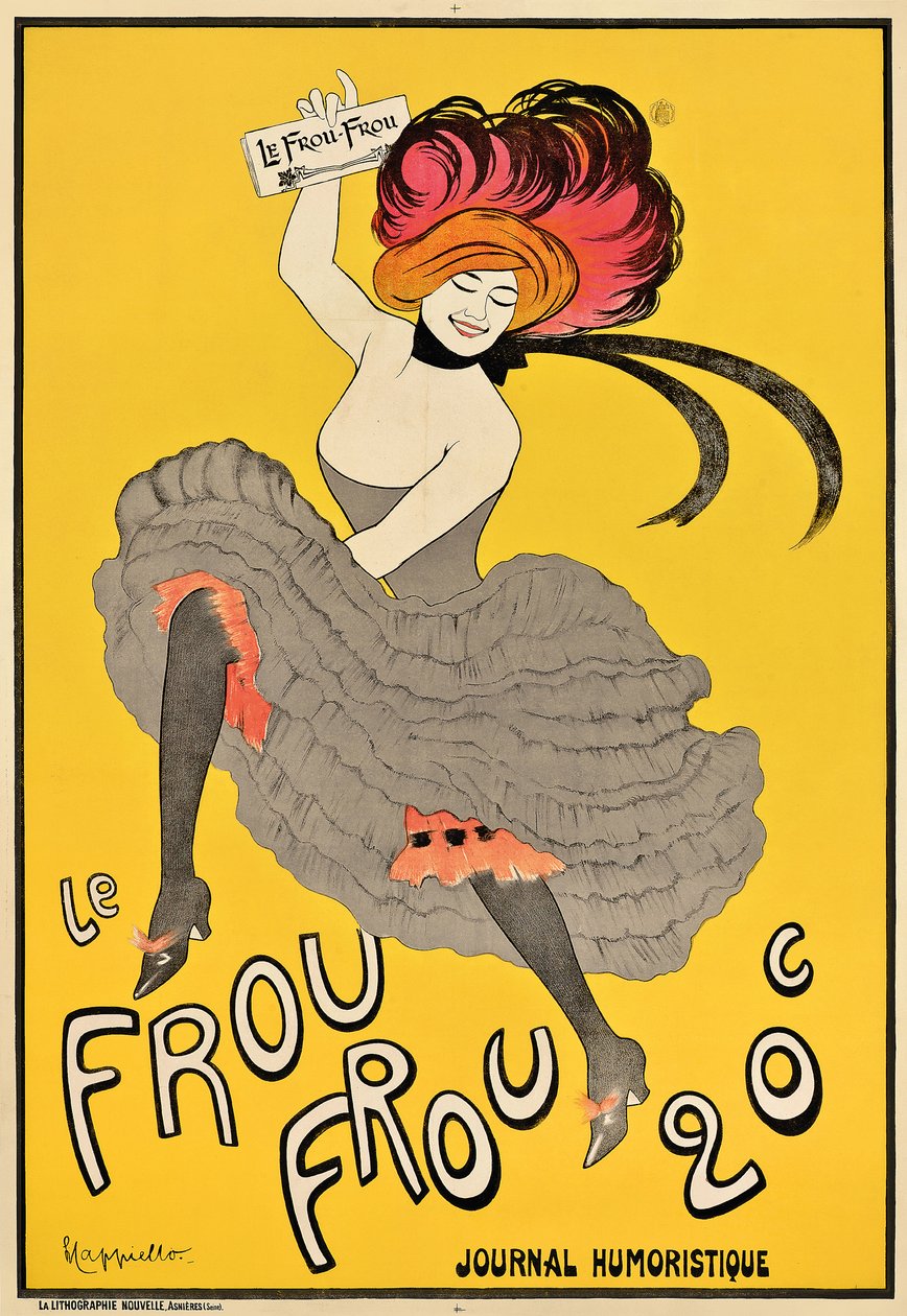 Cartaz publicitário da revista francesa "Le Frou Frou", 1899 de Leonetto Cappiello
