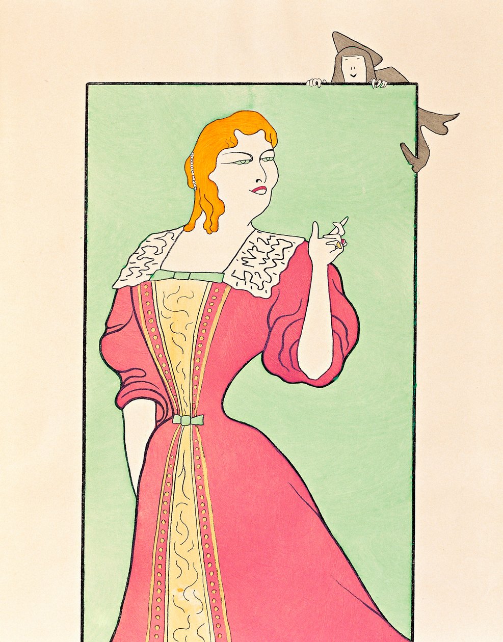 A atriz Marie-Louise (Marie Louise) Marsy (1866-1942) interpretando o personagem Elmire na peça "Tartuffe ou l