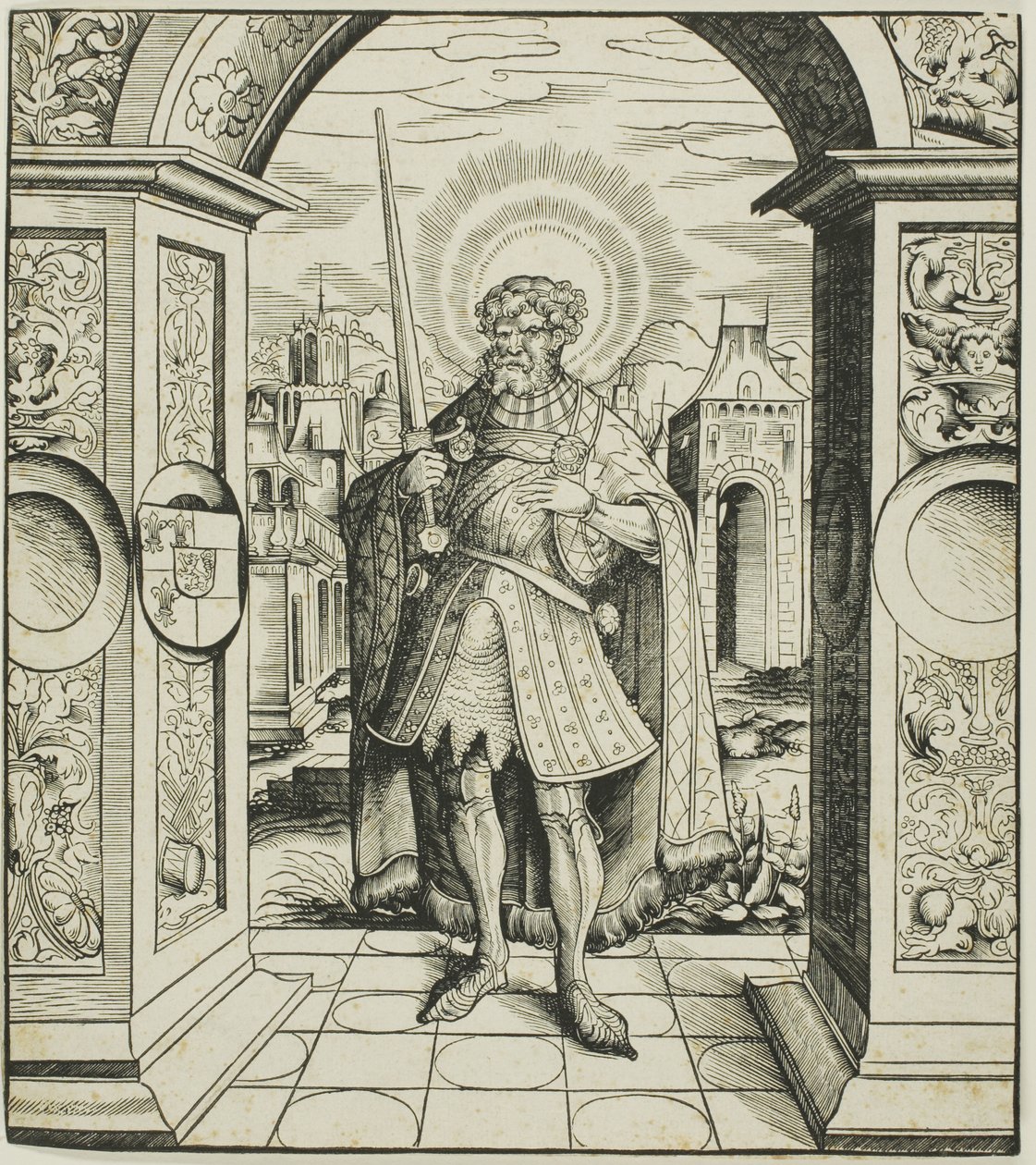 São Rolandus, de Santos Conectados com a Casa de Habsburgo de Leonhard Beck