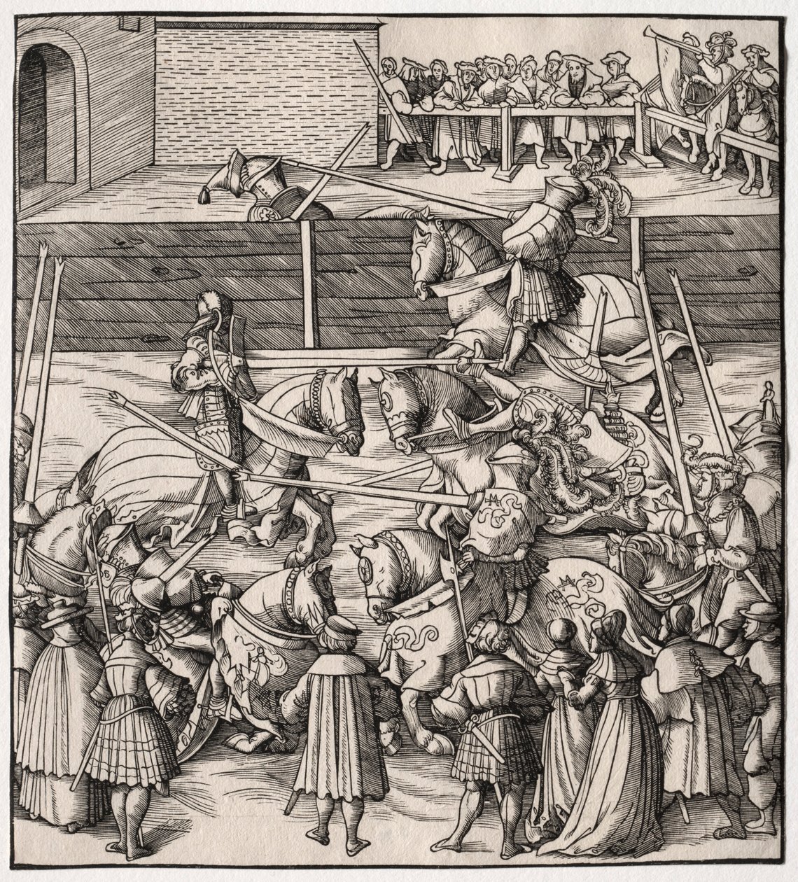 A arte de justar e inclinar, 1513-1518. de Leonhard Beck