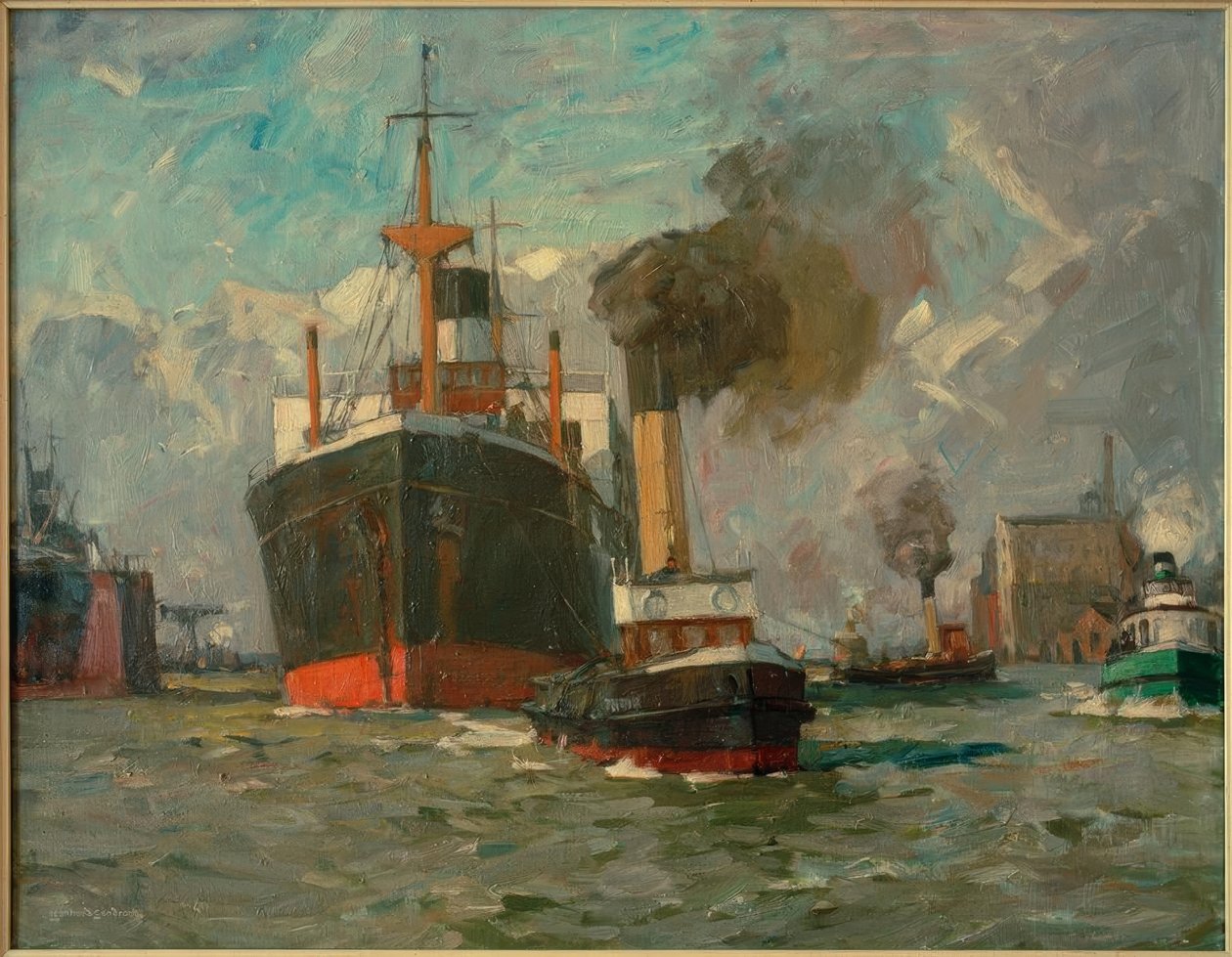 Navio de entrada (Hamburgo) de Leonhard Sandrock