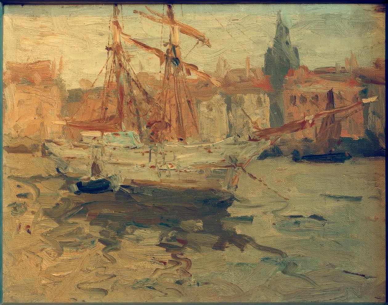 Porto italiano com proteção de vela de Leonhard Sandrock