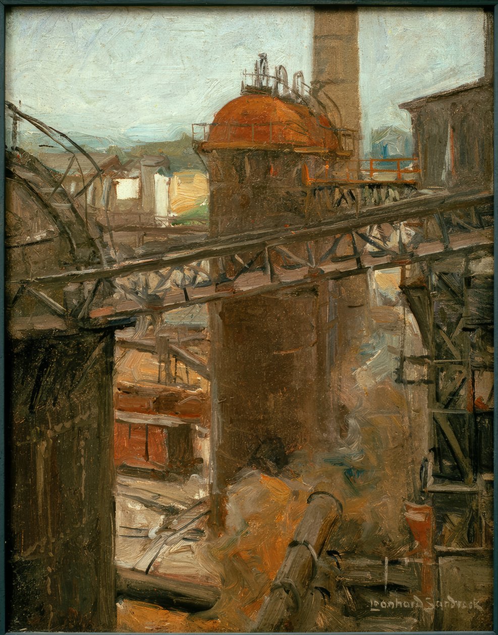 L. Sandrock, vista de uma planta metalúrgica de Leonhard Sandrock
