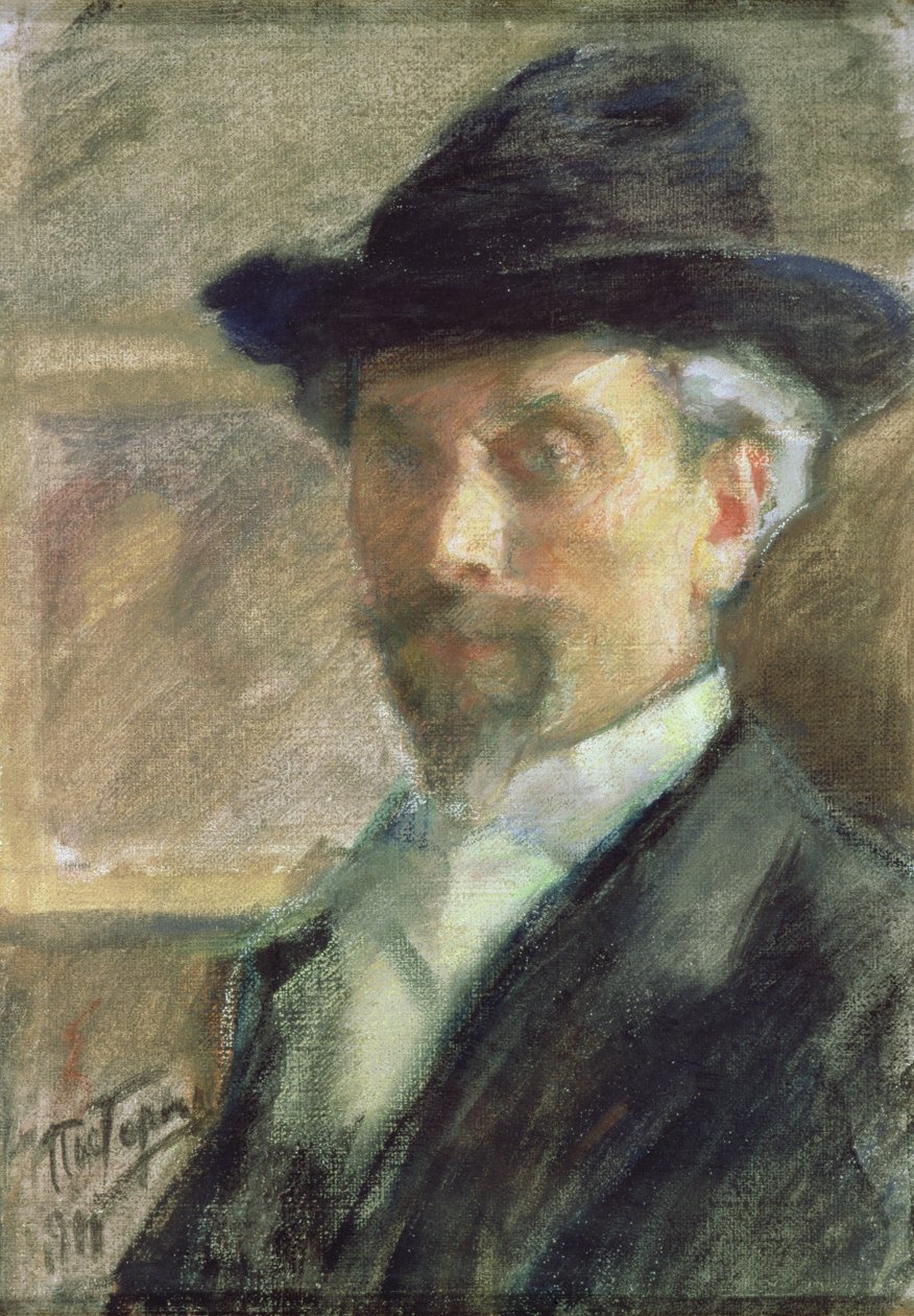 Auto-Retrato, 1911 (pastel sobre papel) de Leonid Osipovic Pasternak