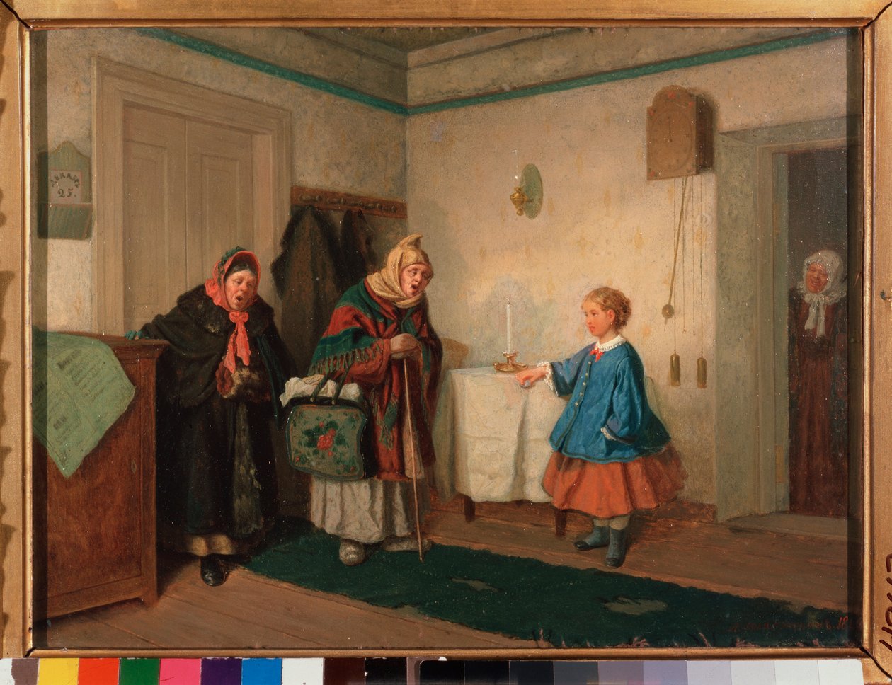 Os cantores mendigos. Pintura de Leonid Ivanovich Solomatkin (1837-1883), óleo sobre tela de Leonid Ivanovich Solomatkin