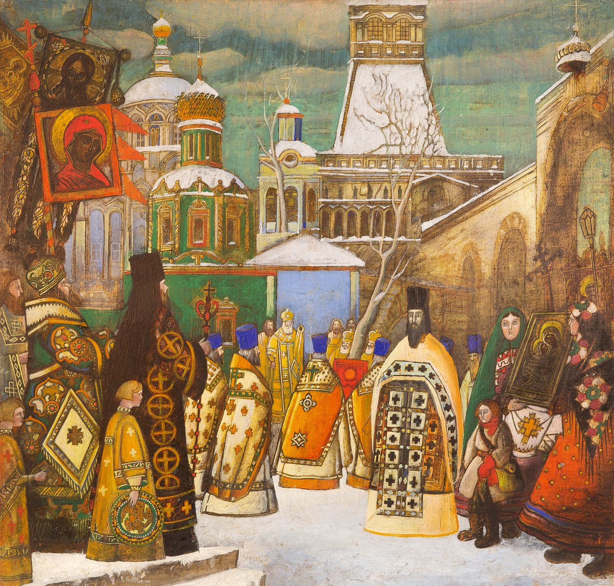 Procissão da Páscoa. de Leonid Mikhaylovich Brailovsky