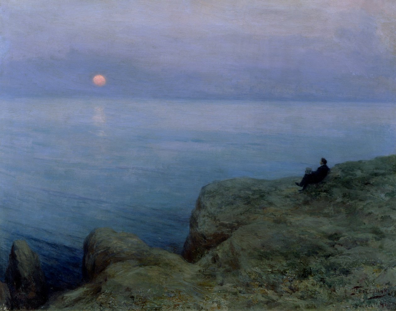 Alexander Pushkin (1799-1837) à beira-mar, 1896 de Leonid Osipovic Pasternak