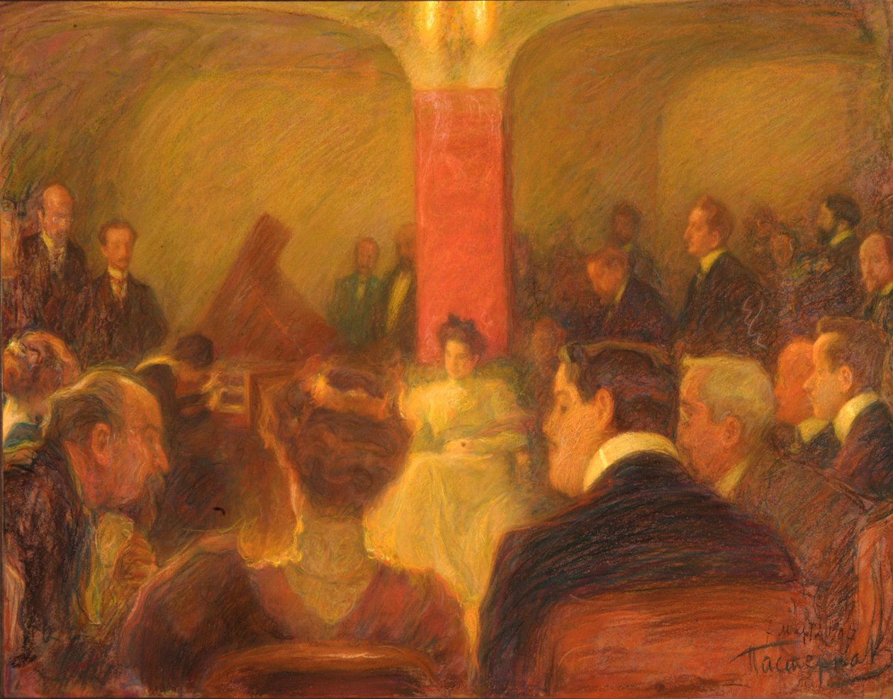 Concerto de Wanda Landowska, 1907 de Leonid Osipovic Pasternak