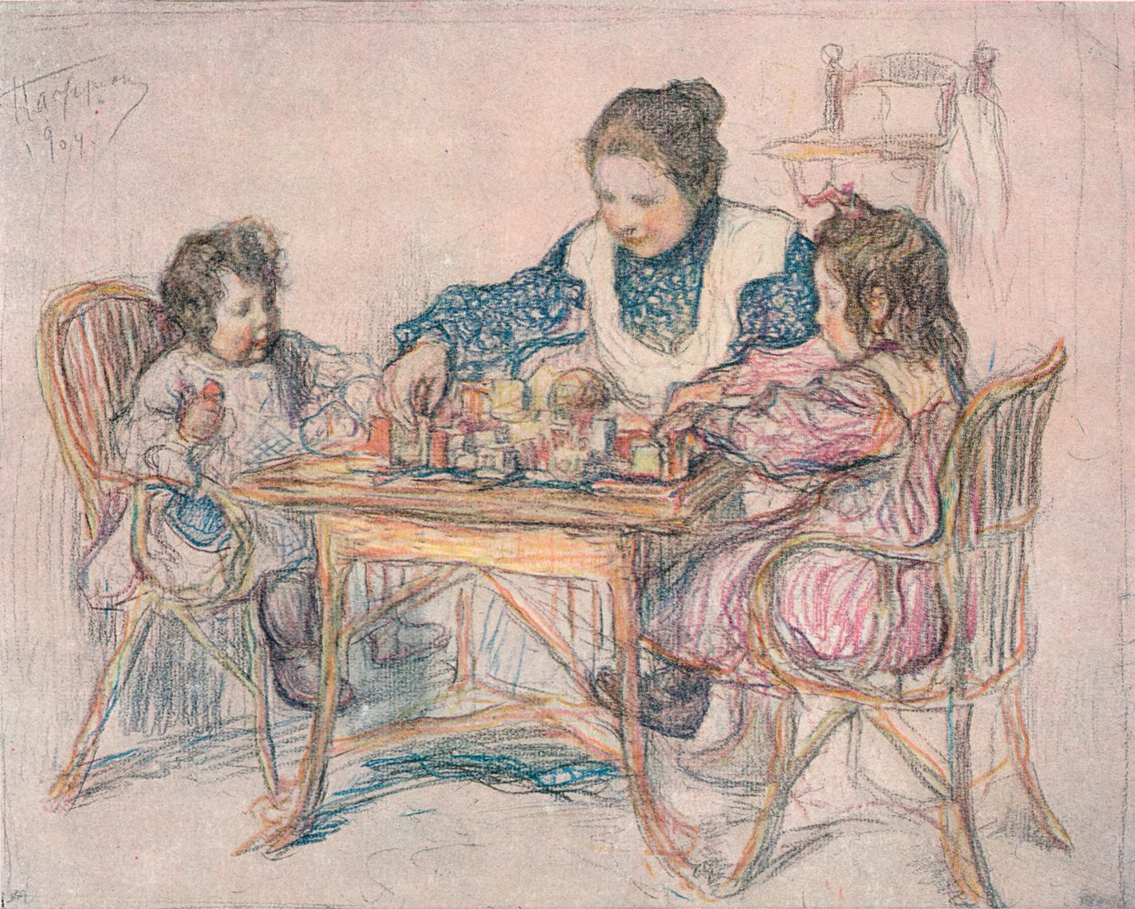 Desenho de Leonid Pasternak, 1904, 1906 de Leonid Osipovic Pasternak