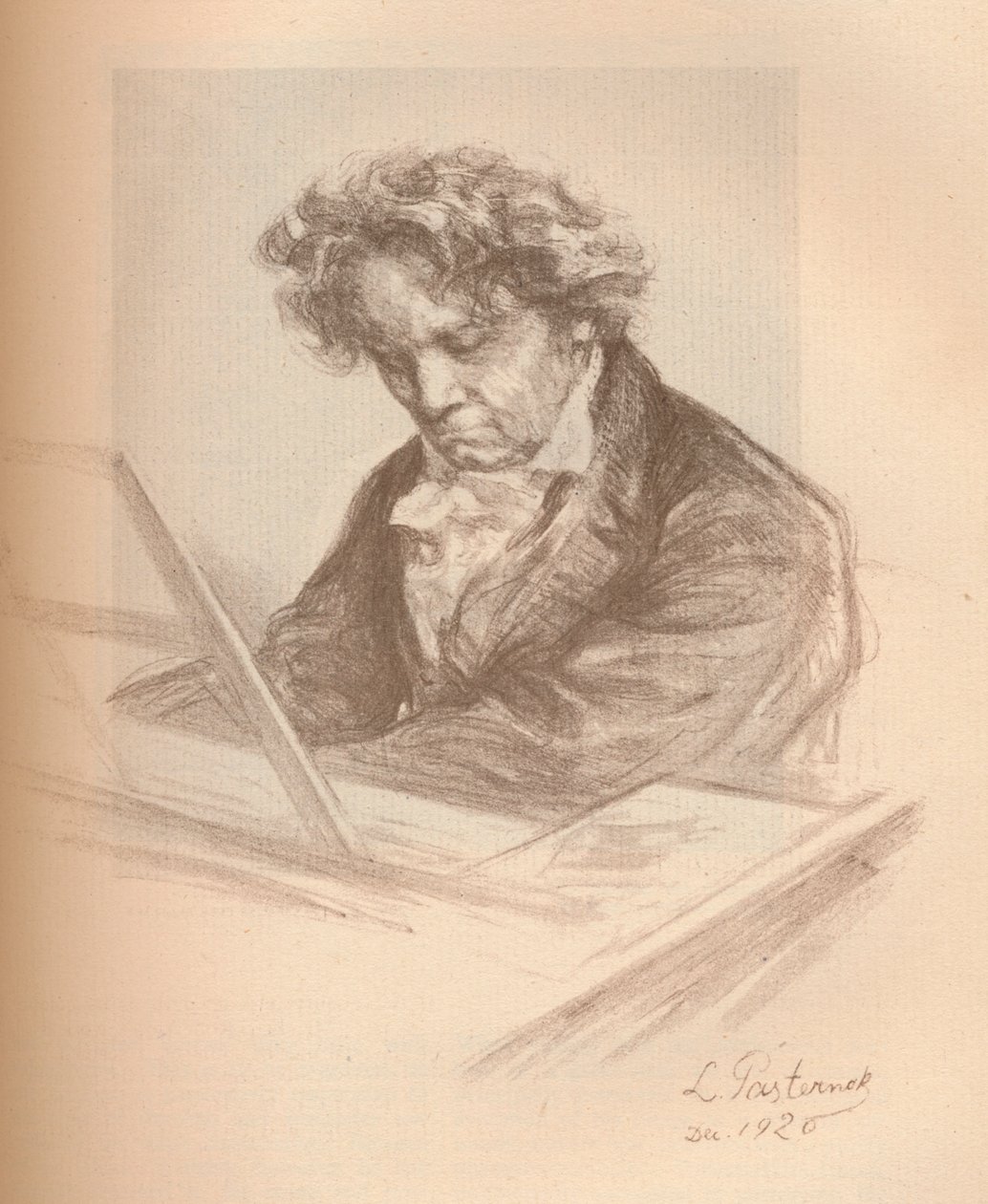 Retrato de Beethoven, 1920 de Leonid Osipovic Pasternak