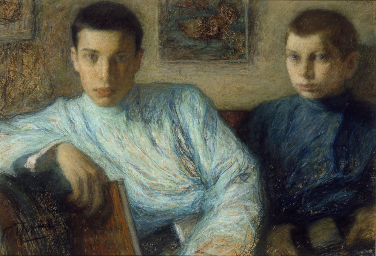 Retrato de Boris e Alexander Pasternak, 1905 de Leonid Osipovic Pasternak
