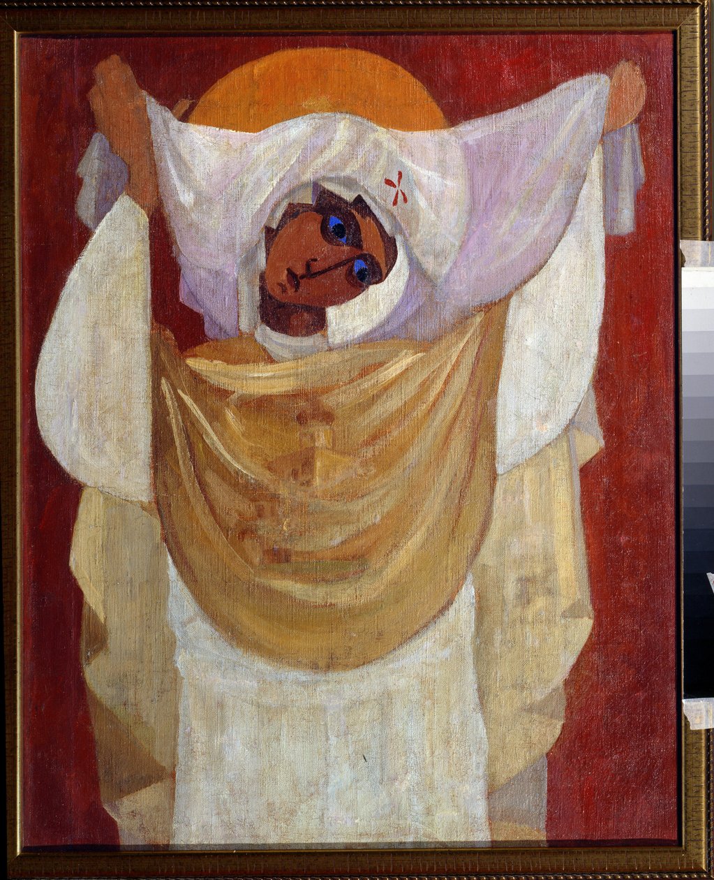 "A Virgem da Ajuda" Pintura de Leonid Terentievich Chupyatov (1890-1941) 1920-1930 Colecção privada de Leonid Terentlevich Chupyatov