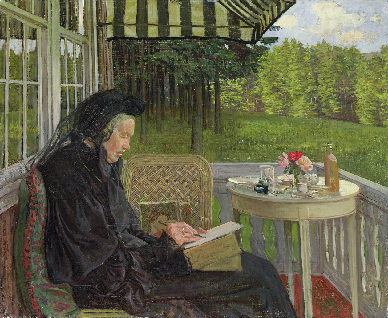 Marie Zacharias, noite ensolarada, 1904 de Leopold Karl Walter von Kalckreuth