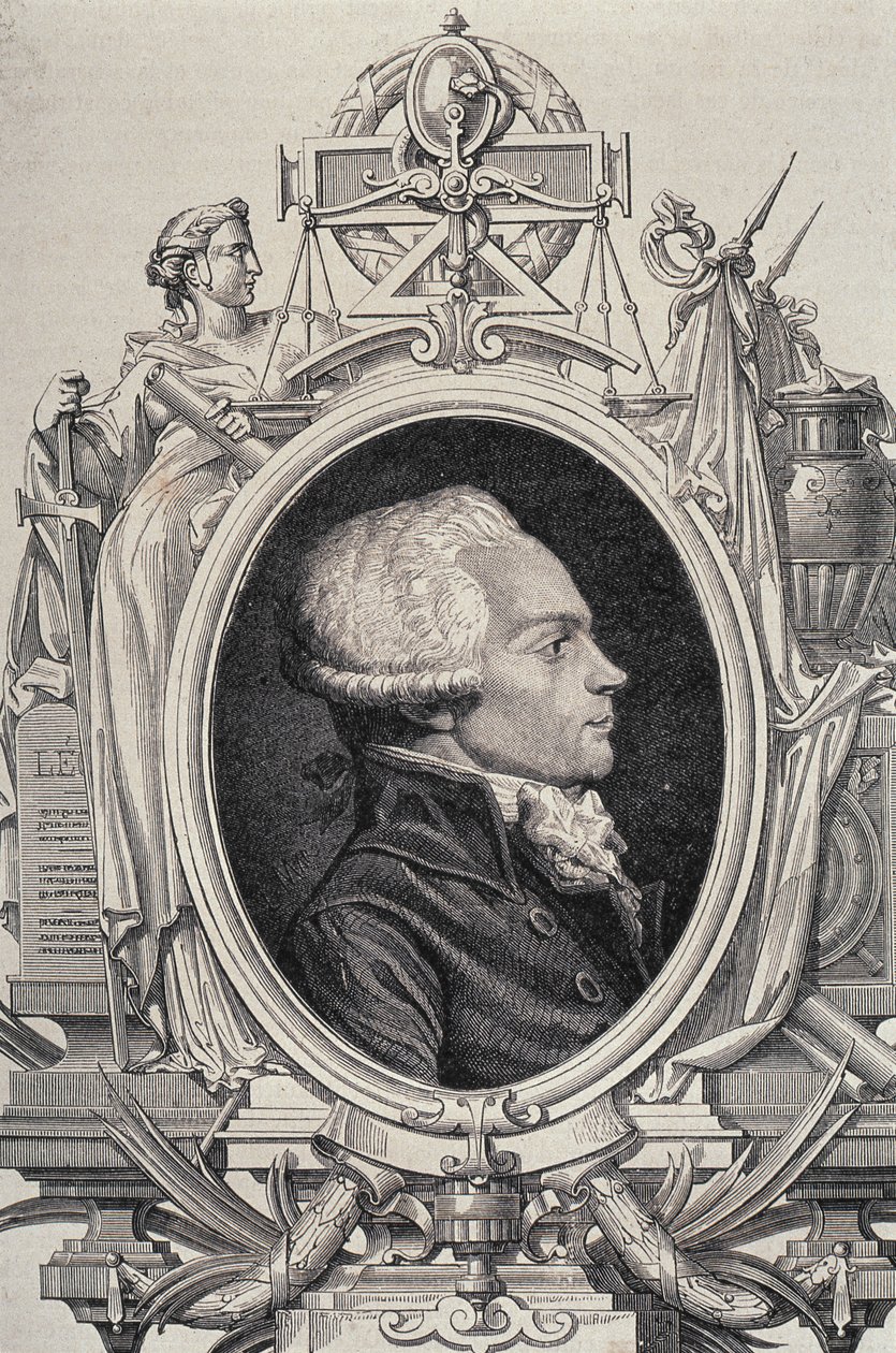 Retrato de Maximiliano de Robespierre (1758-94) de Leopold Mar