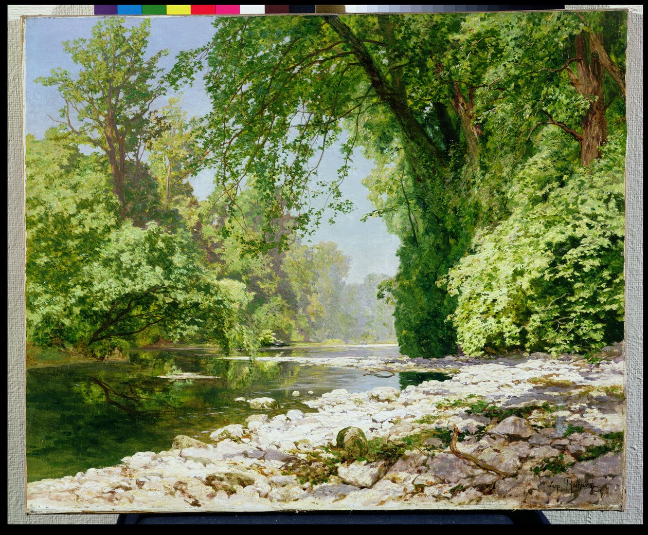 Riverscape arborizado de Leopold Rolhaug