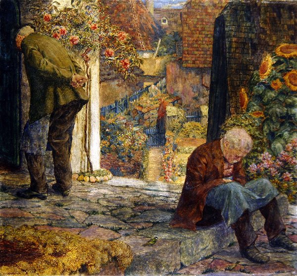 The Poor House in Melk (óleo, tempera e lápis a bordo) de Leopold Blauensteiner